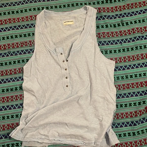 ✨NWOT ✨ WE THE FREE Love Language Tank in Dew Shine 🩵 - Picture 6 of 13